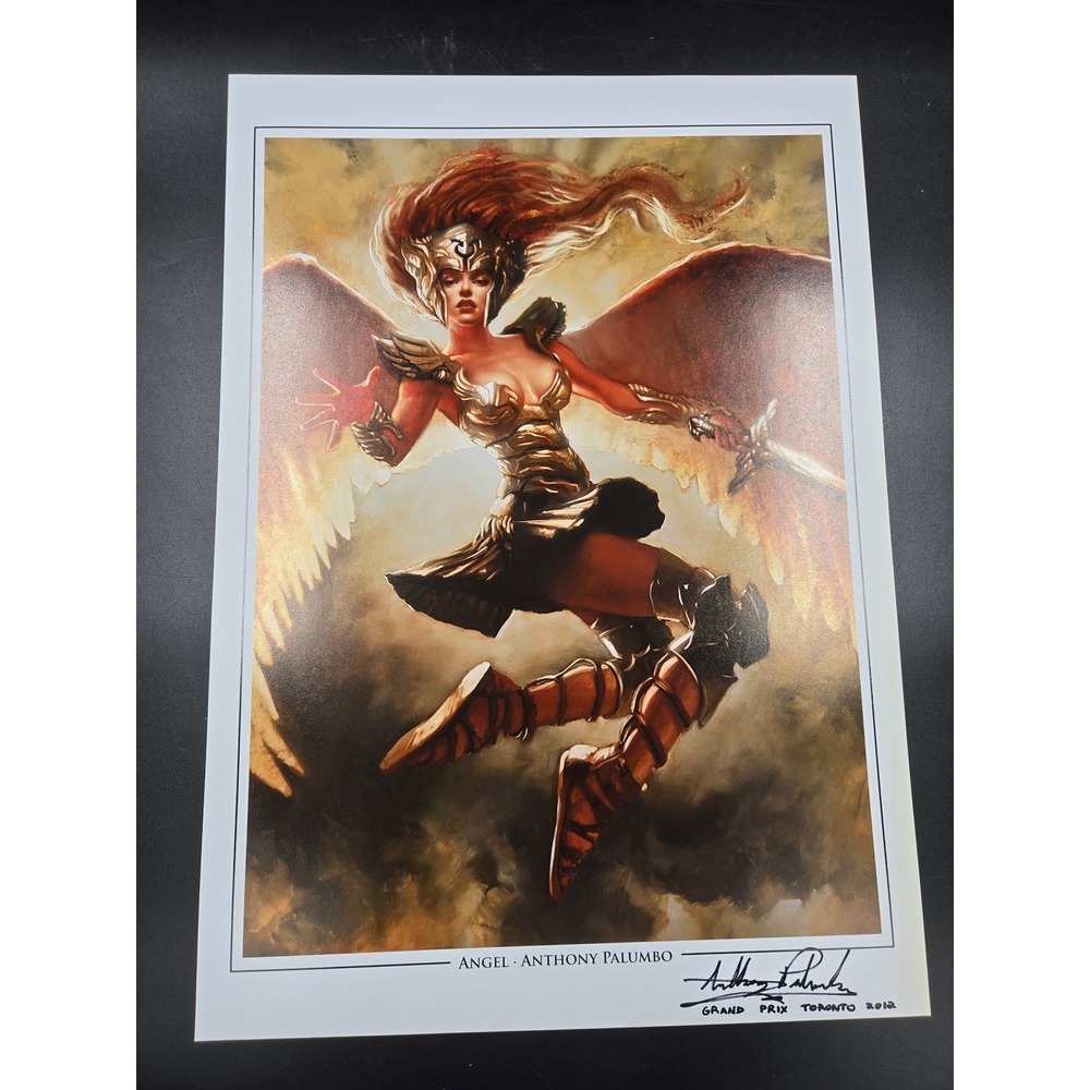 MTG Angel Art Print Signed Anthony Palumbo Grand Prix Toronto 2012 Fantasy Art